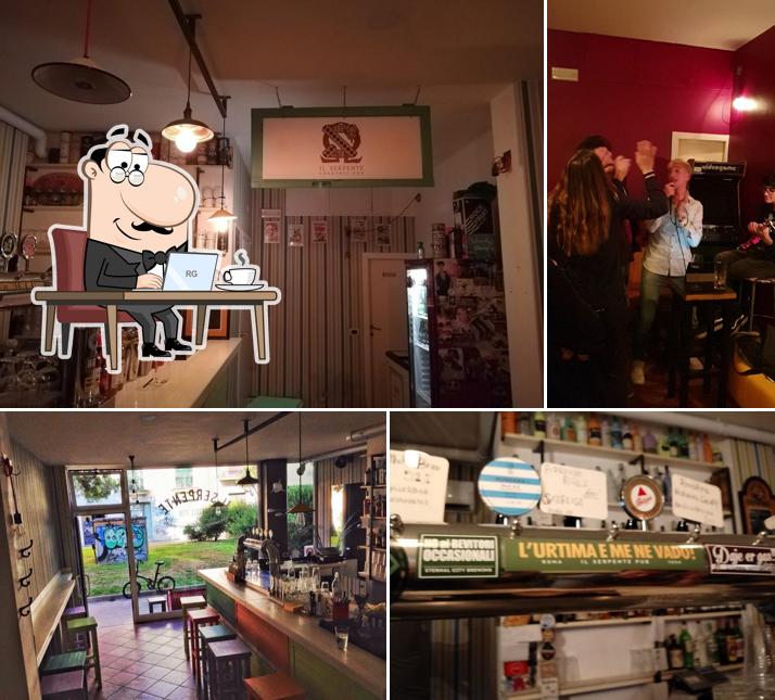 Gli interni di serpente cocktail pub