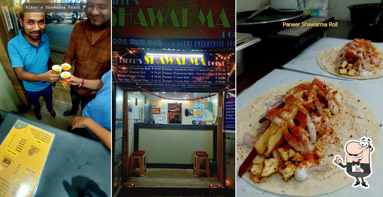 The interior of Biker's Shawarma Point
