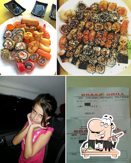 Peça diferentes opções de sushi