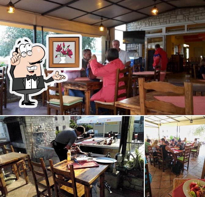 Gli interni di Restoran Kompa