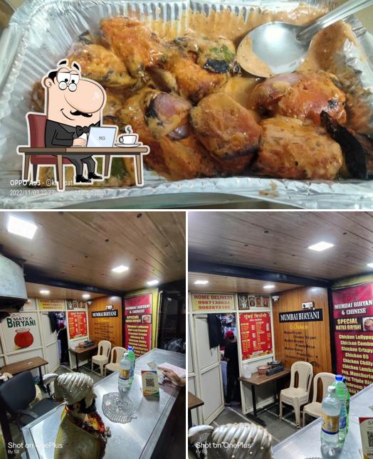 Among different things one can find interior and food at Mumbai Biryani & Chinese