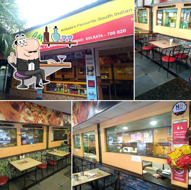 Take a seat at one of the tables at Garden Cafe