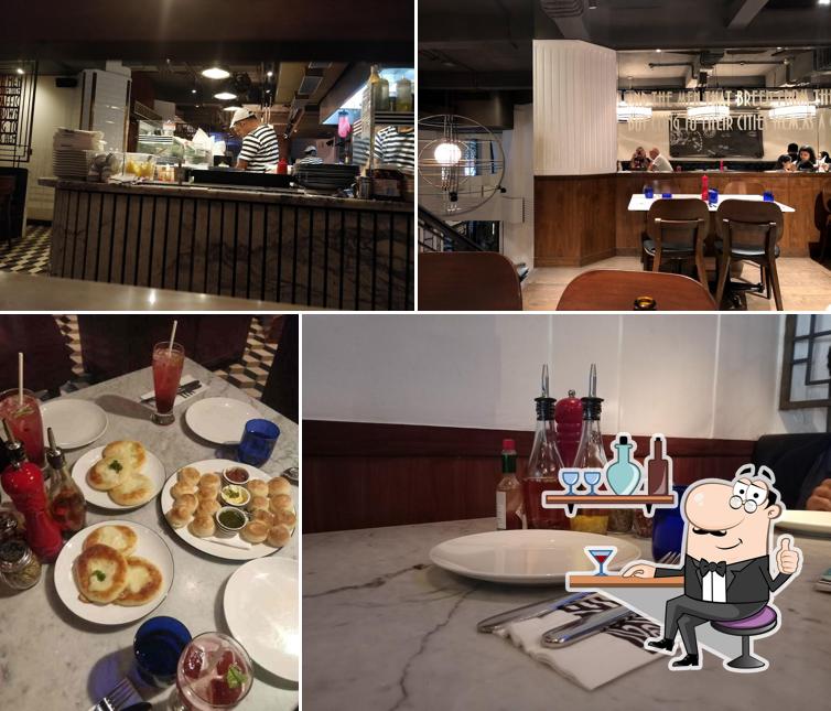 The interior of PizzaExpress