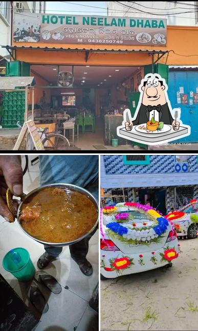 This is the image depicting food and exterior at Nilam dhaba