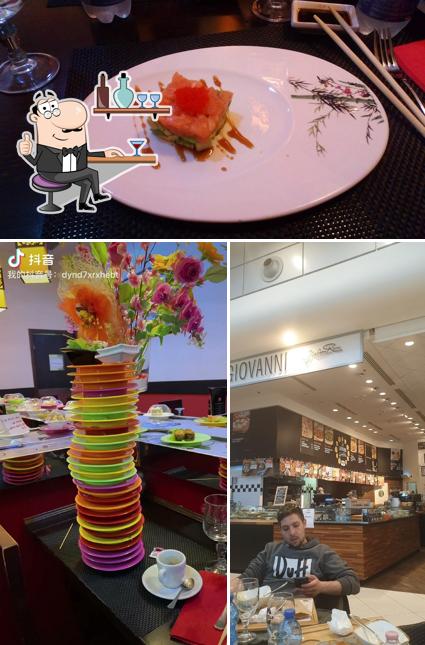 La interni e cibo del ristorante