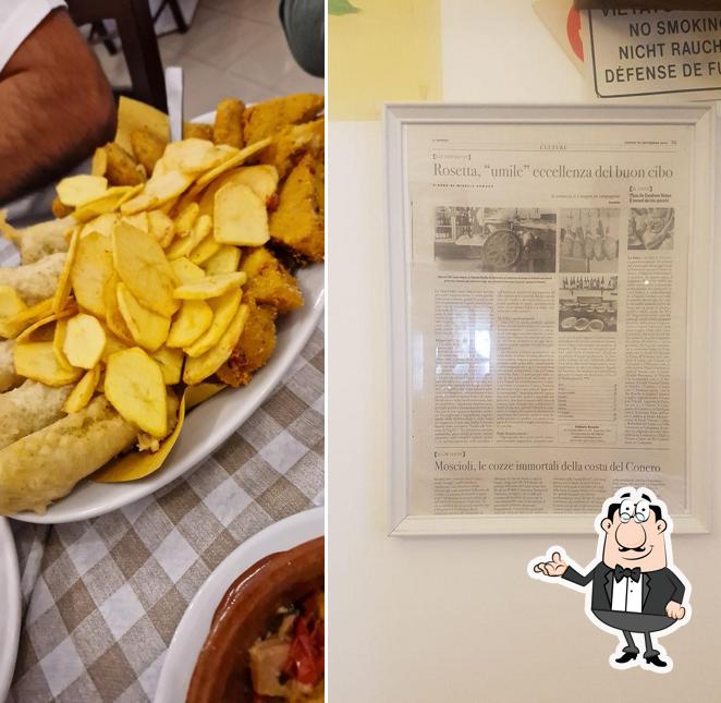 Gli interni di Antica Trattoria da Rosetta