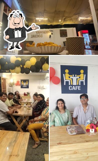 The interior of Highway Social Cafe - Best cafe on NH 48 near Valsad