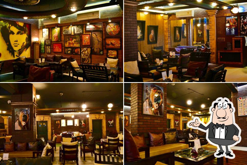 Take a seat at one of the tables at Percussion