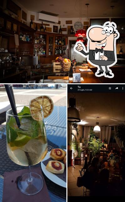 La interni e cibo del ristorante