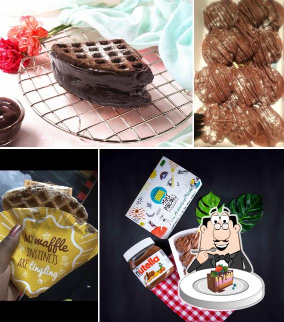 Chocolate cake at The Belgian Waffle Co