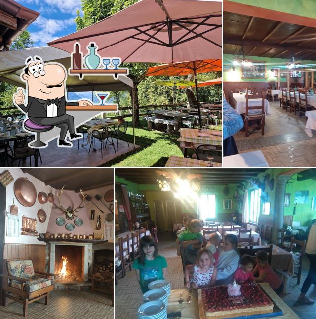 Gli interni di Crotto Mirabel