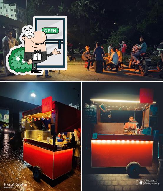 The exterior of AM's cafe