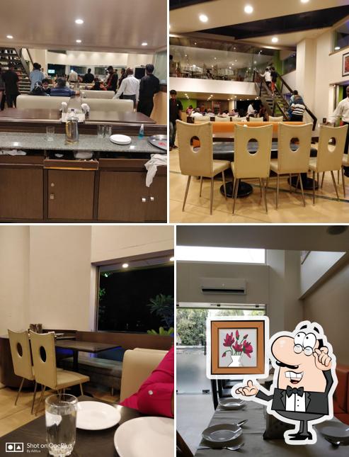 The interior of Hotel Abhishek Veg