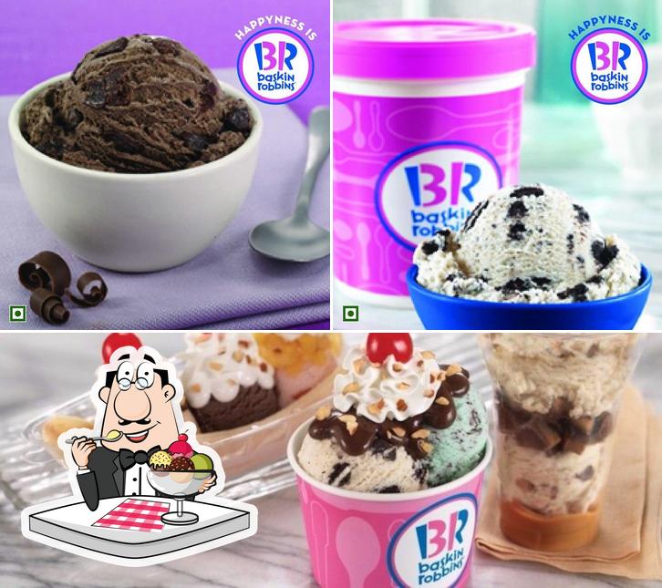 Baskin Robbins serves a range of desserts