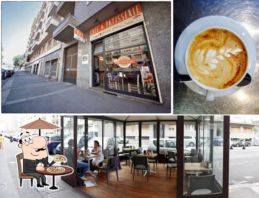 La foto della esterno e bevanda di Freedom Lounge Bakery gluten free
