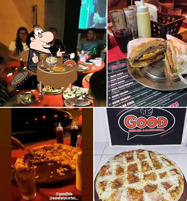 Comida em Good pizzaria