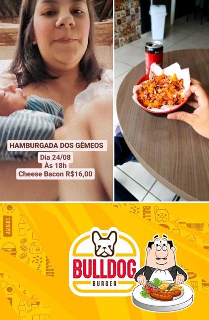 Comida em Bulldog Burger