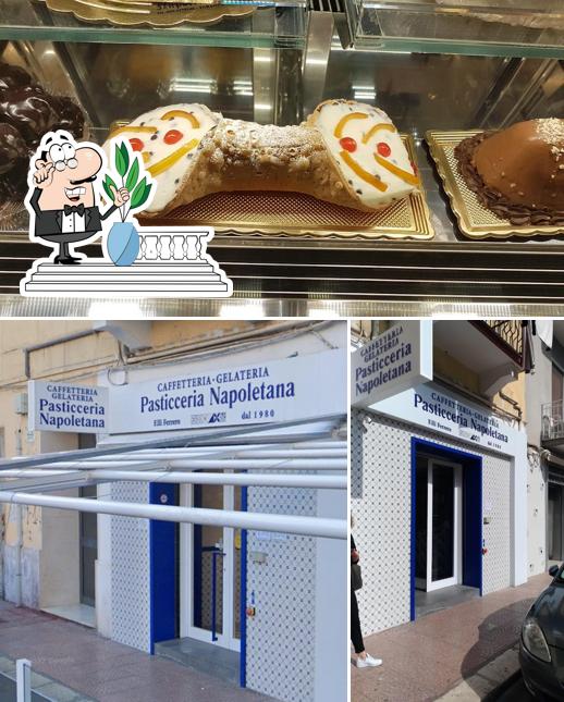 Guarda la foto che presenta la esterno e cibo di Pasticceria Napoletana Ferrero