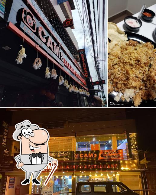 Among different things one can find exterior and food at Cams Bakery & Restaurant