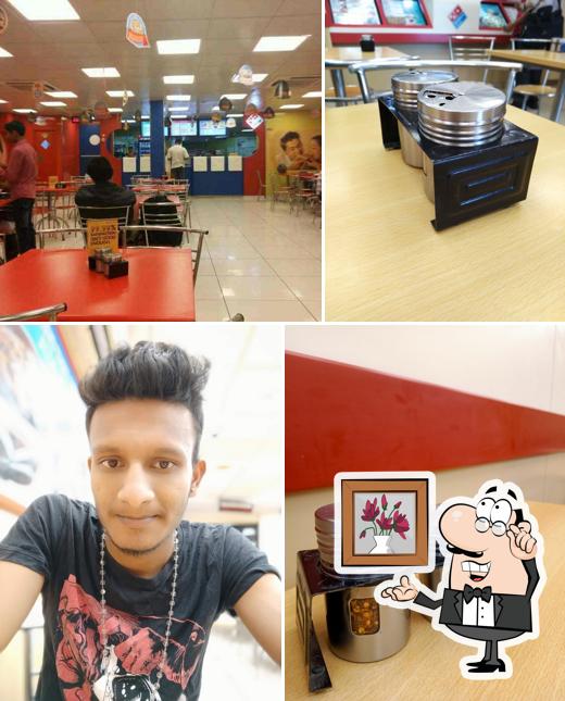 The interior of Domino's Pizza Arekere Gate, Bengaluru