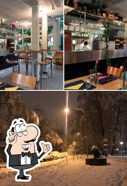 La immagine di interni e esterno da Restaurant Paprika