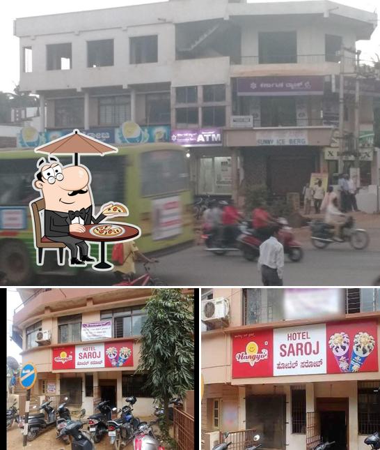 The exterior of Saroj Veg Restaurant
