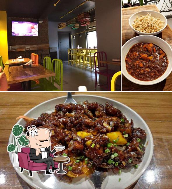 Take a seat at one of the tables at WOK Republic