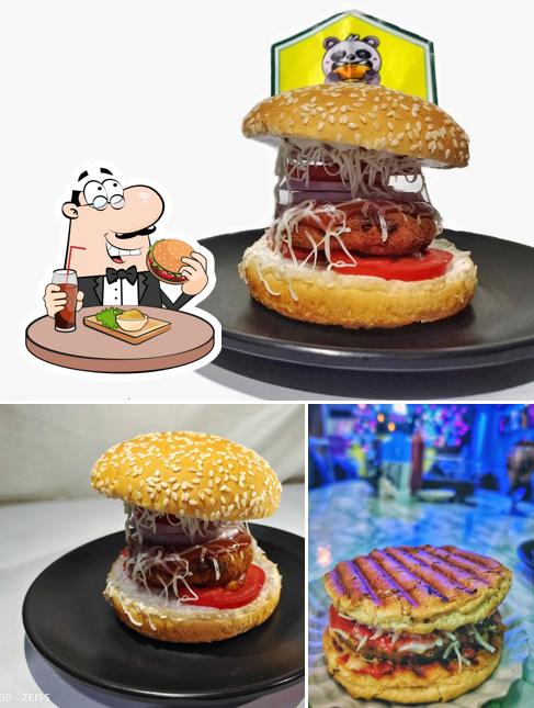 Try out a burger at Foodies Cafe