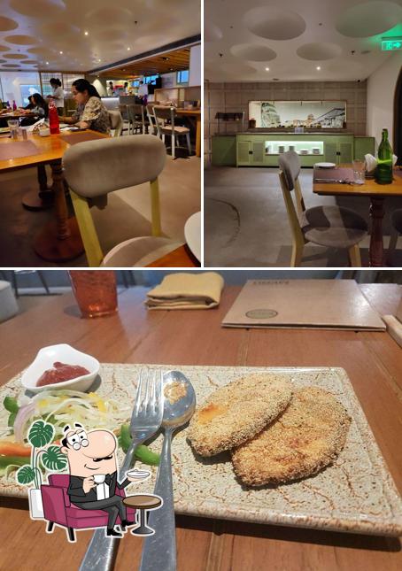 The picture of Kava’s interior and food