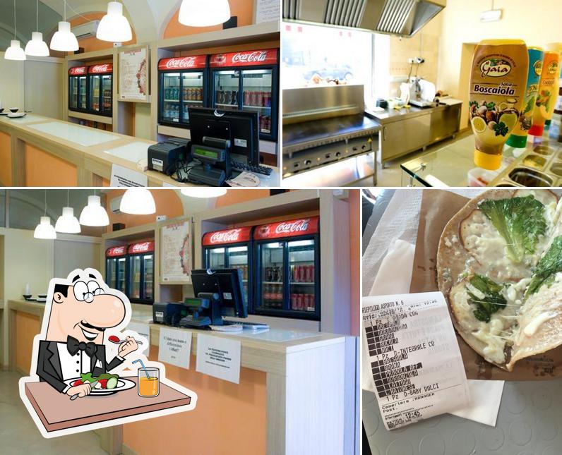 Tra le diverse cose da La Piadineria si possono trovare la cibo e interni