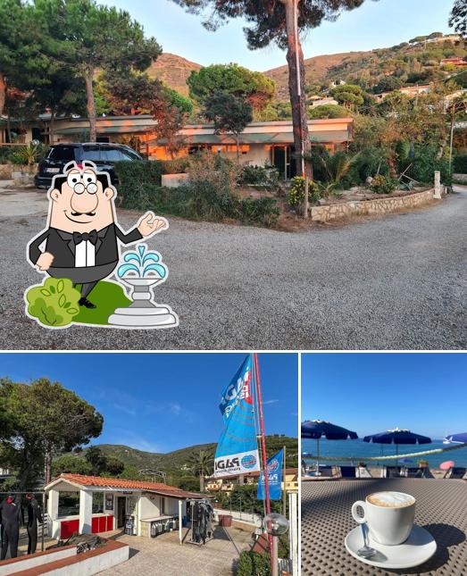 Questa è la immagine che mostra la esterno e bevanda di Stabilimento balneare Mandel 2