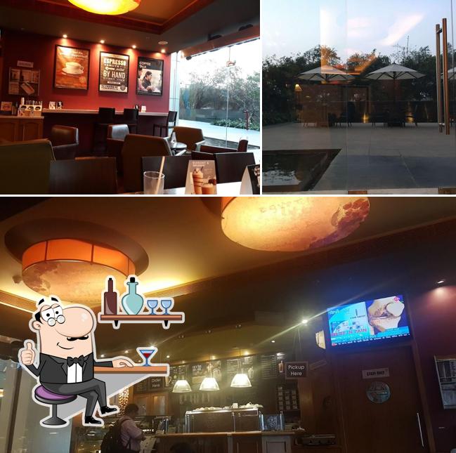 Among various things one can find interior and exterior at The Coffee Bean & Tea Leaf