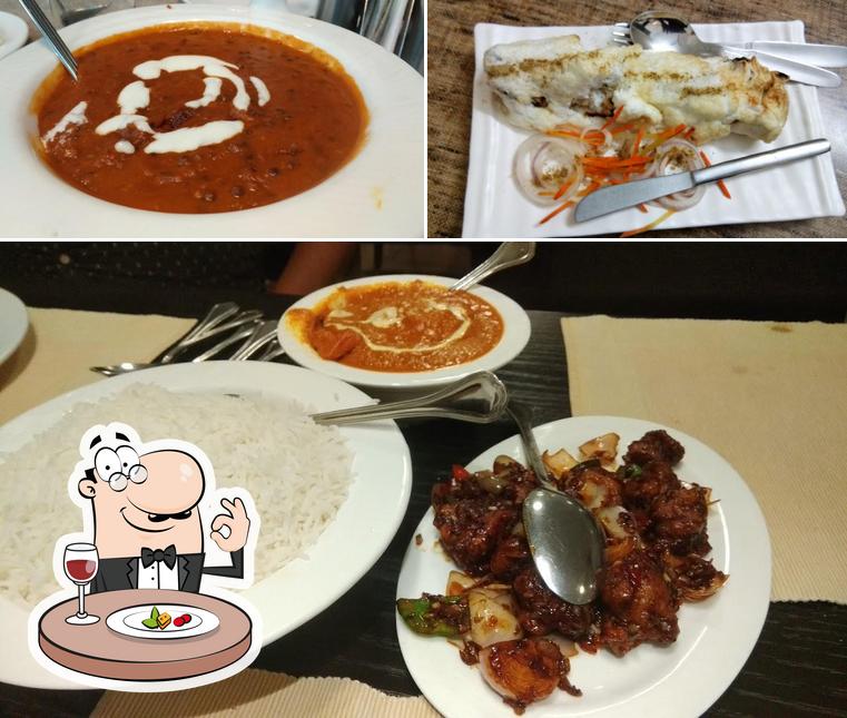 Food at Zaffran restaurant