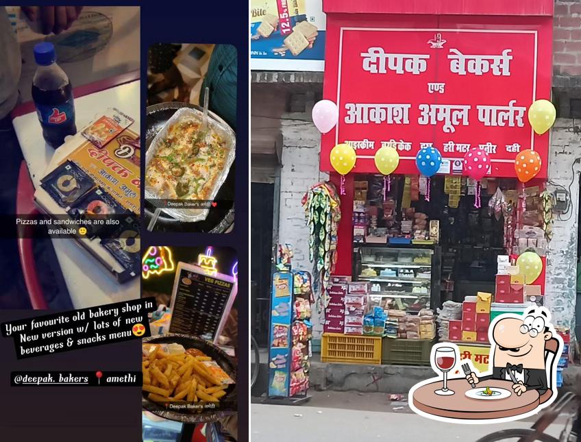 Food at Deepak Bakers & Akash Ice Cream Parlour