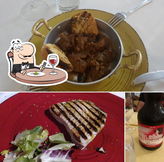 La cibo e birra del ristorante