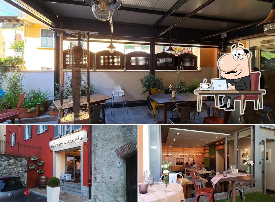 Gli interni di Osteria Mercato