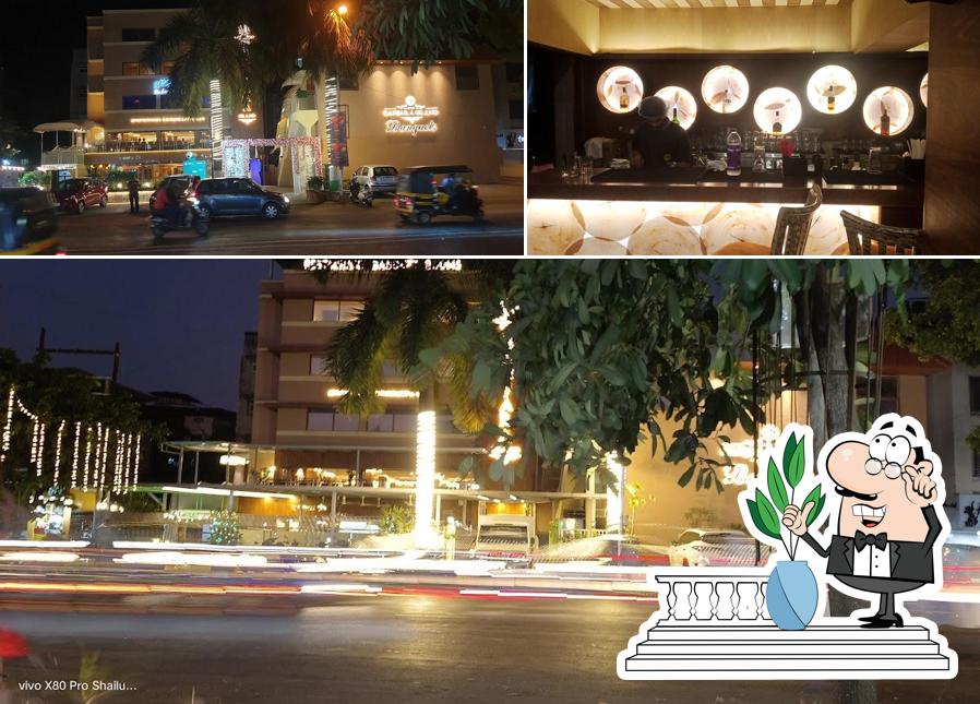 The restaurant's exterior and interior