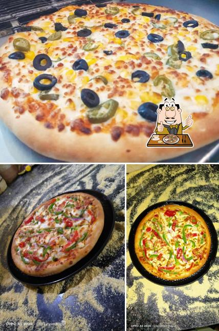 Order pizza at Pyas cafe & family restaurant