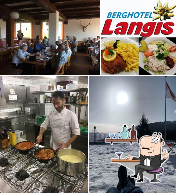 Dai un’occhiata alla immagine che mostra la interni e cibo di Restaurant Langis