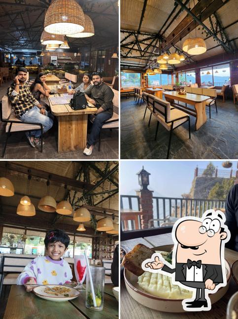 Take a seat at one of the tables at Cafe Anahata