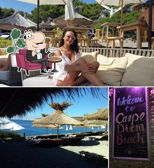 Gli interni di Carpe Diem Beach Hvar