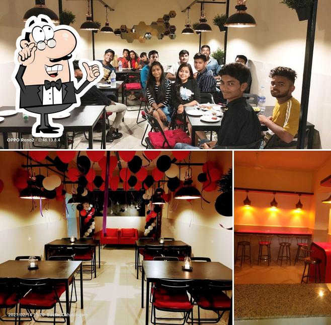 The interior of Hari Om Cafe & Restaurant