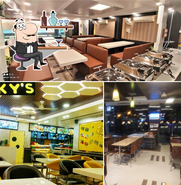 The interior of Vickys Premium Restaurant Best Restaurant in Hanumangarh