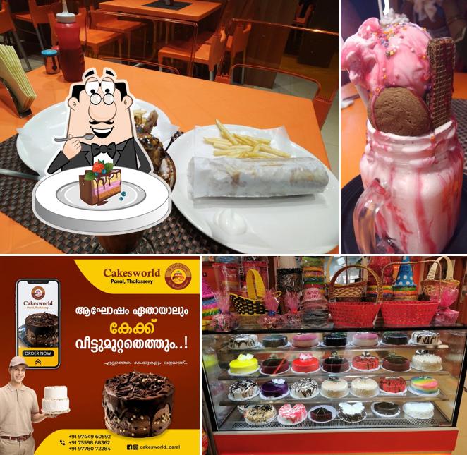 Chocolate cake at De Cake World Varkala
