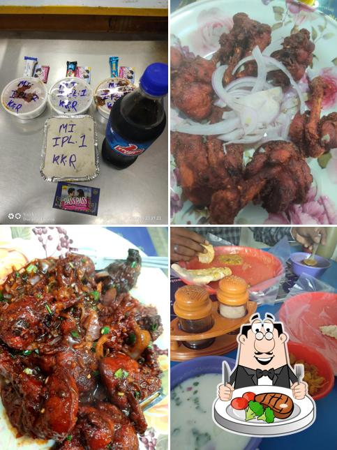 Order meat dishes at SMS HOTEL