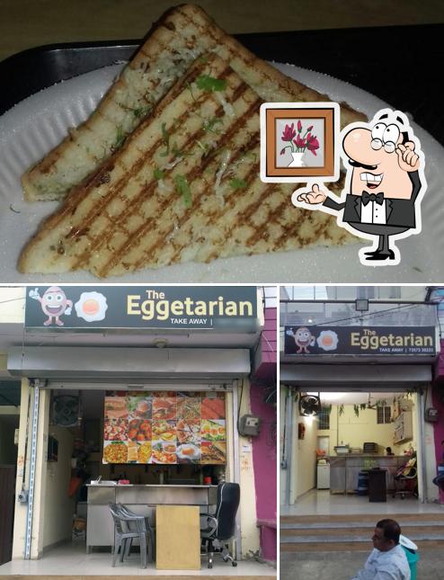 The image of The Eggetarian’s interior and food