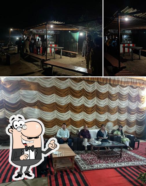This is the picture showing interior and exterior at Sharma Tea Stall