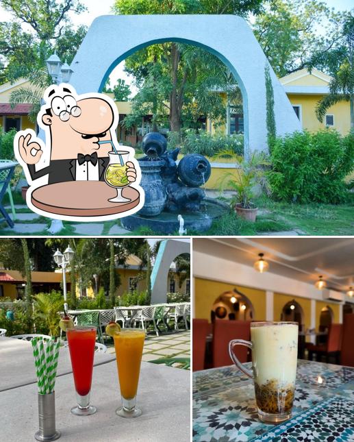 The restaurant's drink and exterior