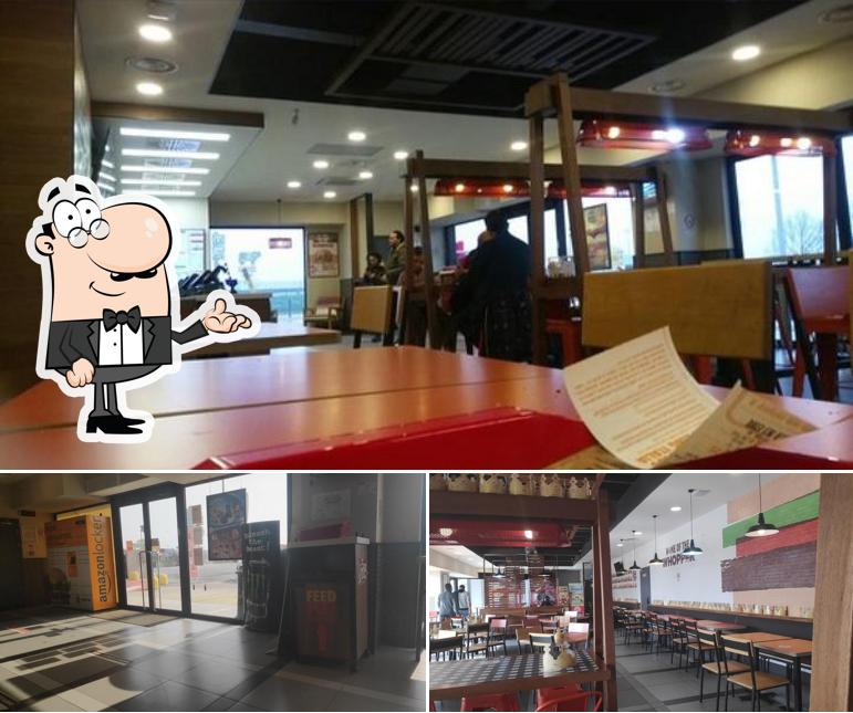 Gli interni di Burger King