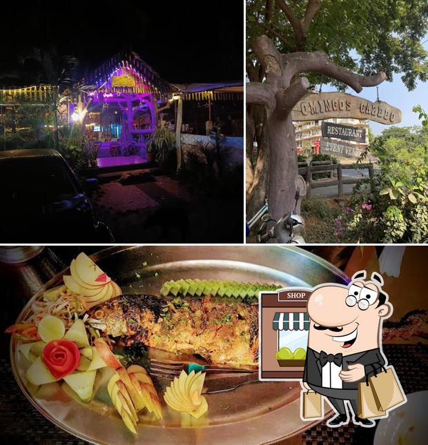 Take a look at the photo displaying exterior and food at Domingos Gazebo Restaurant